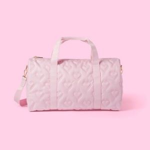 Stoney Clover Lane x Target Light Pink Quilted Hearts Duffle Bag NWT
